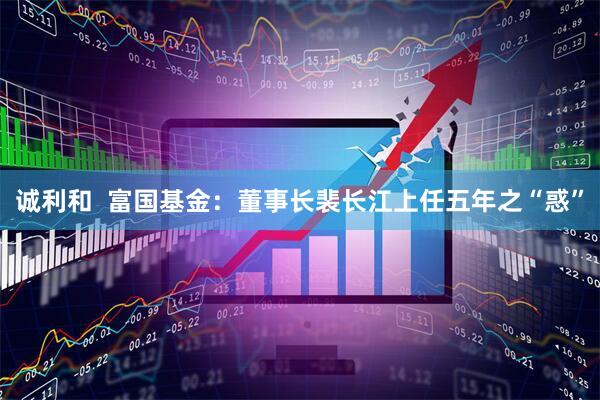 诚利和  富国基金：董事长裴长江上任五年之“惑”
